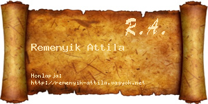 Remenyik Attila névjegykártya