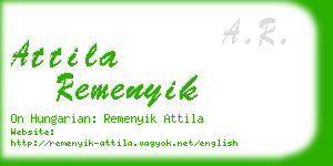 attila remenyik business card